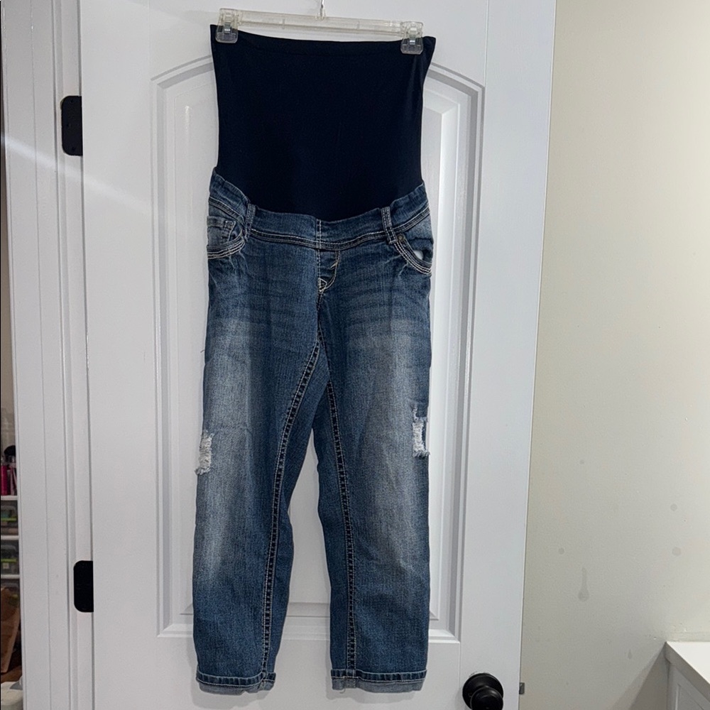 Wallflower Light Wash Blue Maternity Jeans